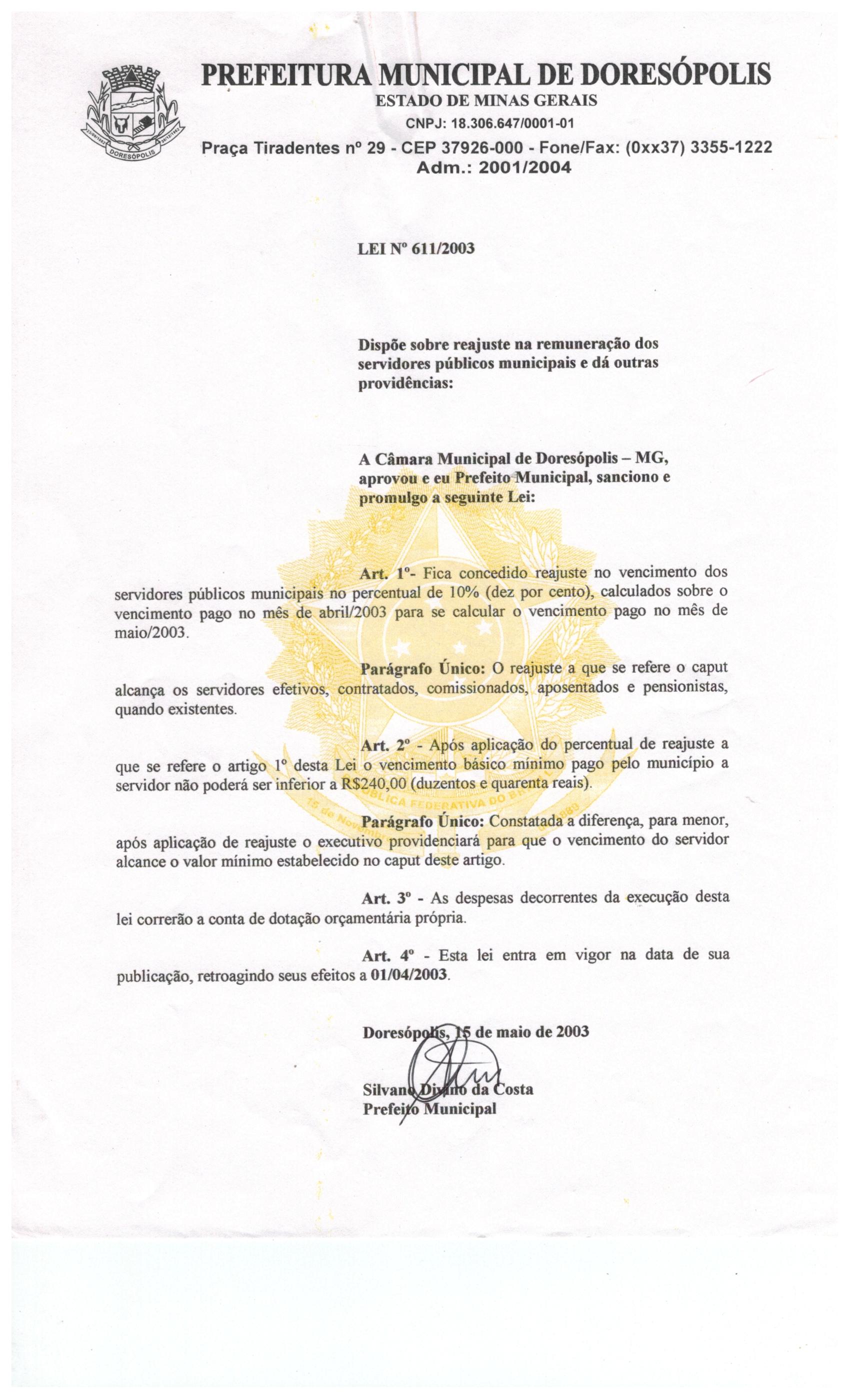 Lei nº 611-2003 15 de Maio de 2003.jpeg