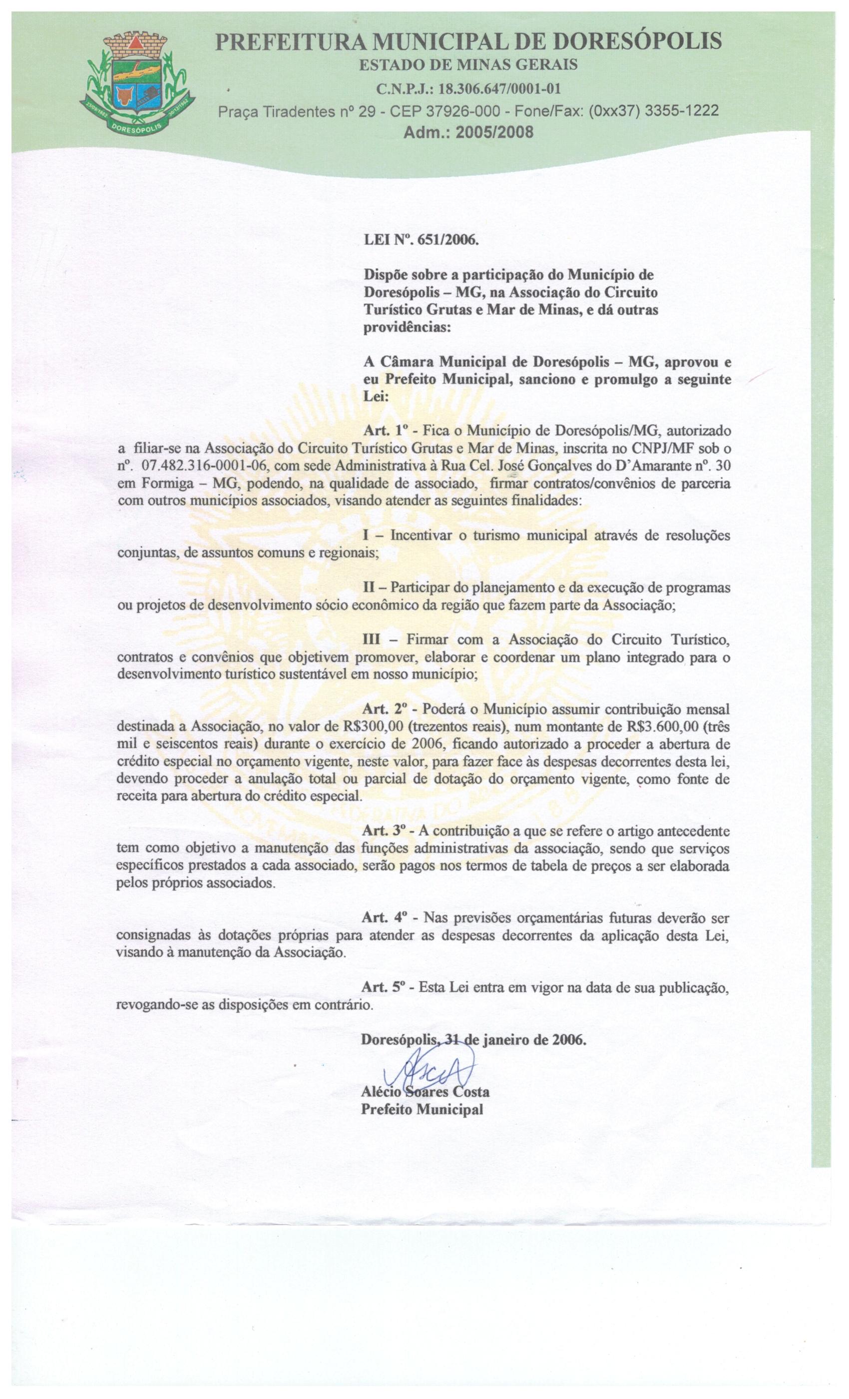 Lei nº 651-2006 31 de Janeiro de 2006.jpeg