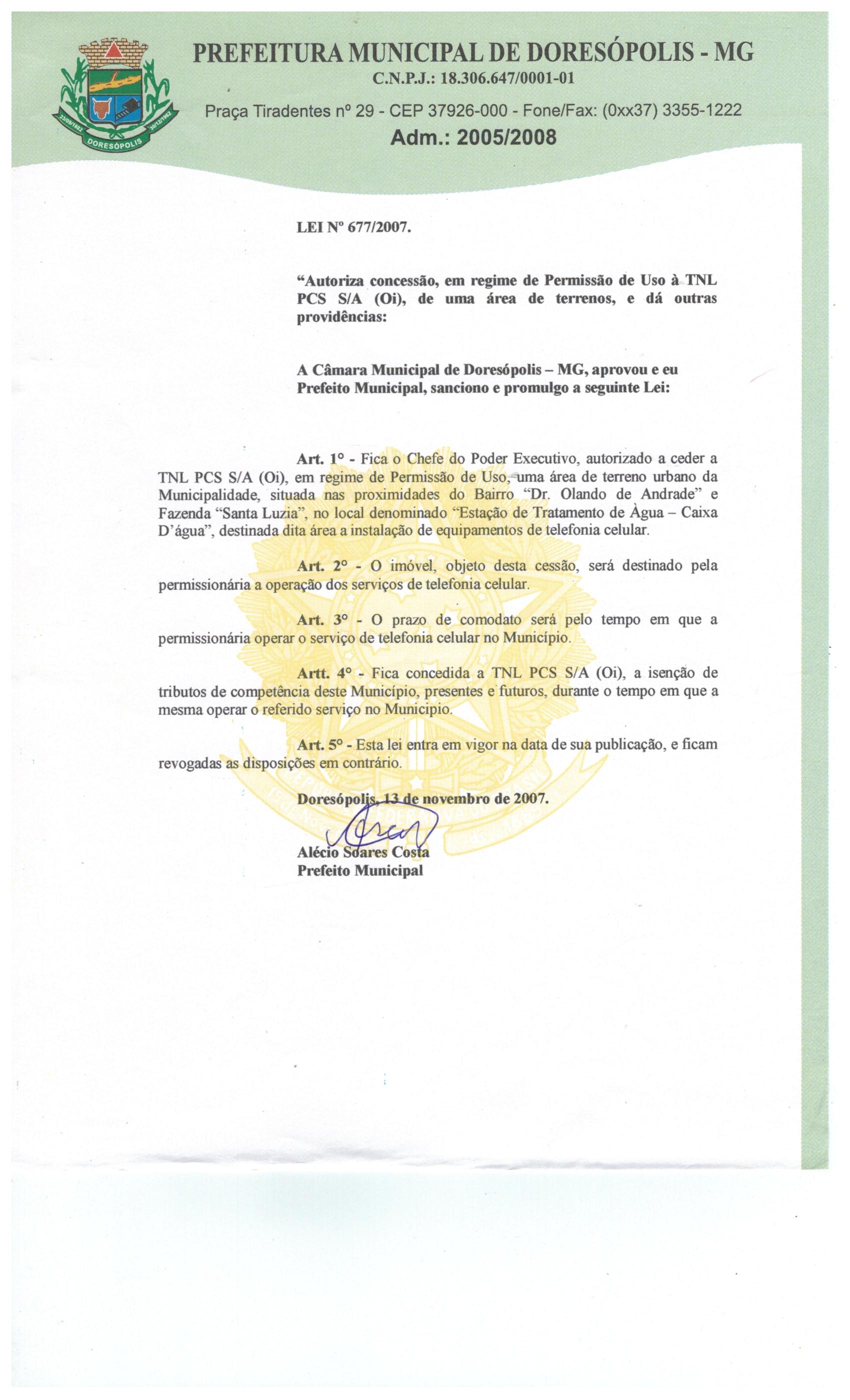 Lei nº 677-2007 13 de Novembro de 2007.jpeg