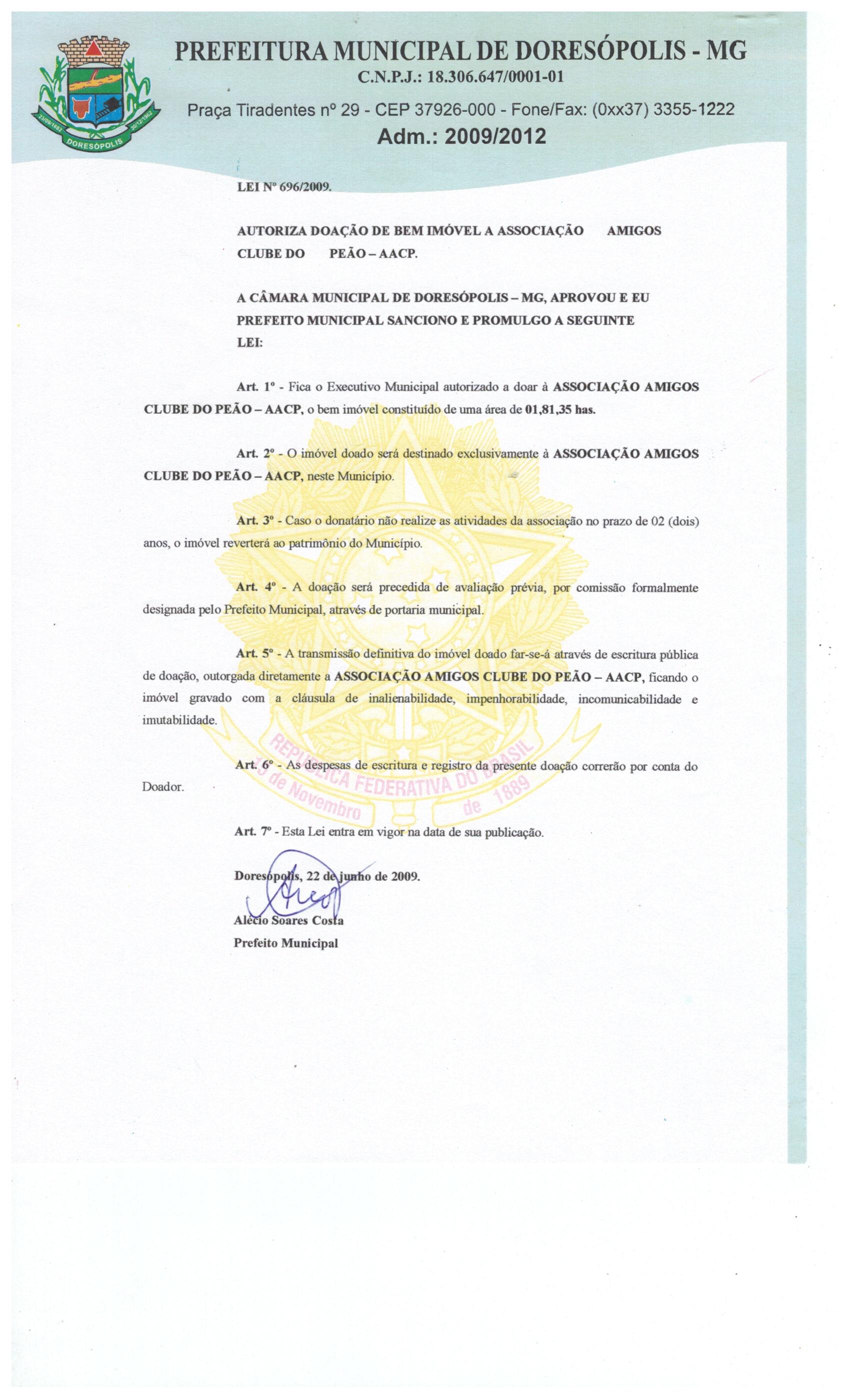 Lei nº 696-2009 22 de Junho de 2009.jpeg